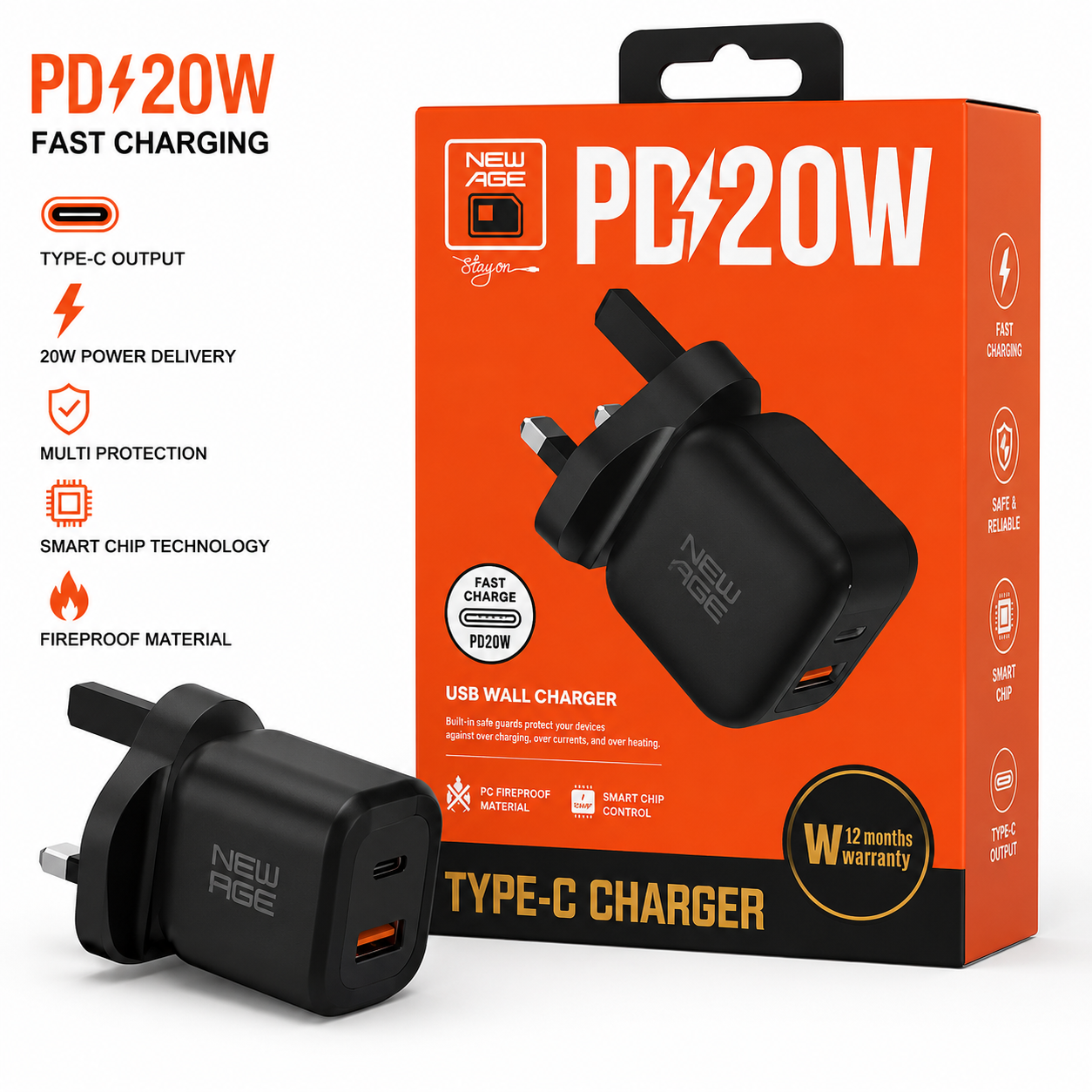 New Age PD20W USB-C Fast Charger