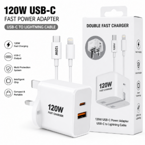 Original Iphone USB-C Fast Power Adapter with USB-C to Lightning Cable